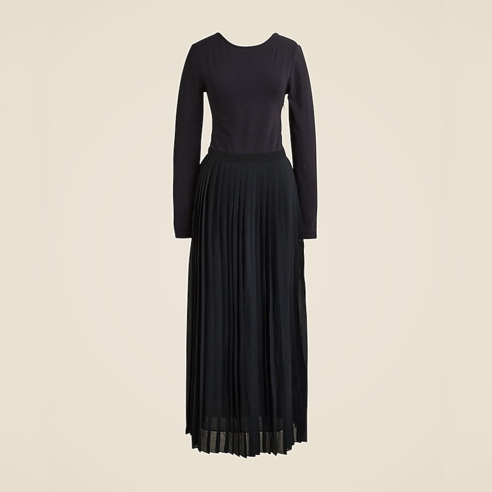 J. Crew Black Pleated Ballet Dress in Stretch cotton blend size S,M,L . NWT - Picture 2 of 3